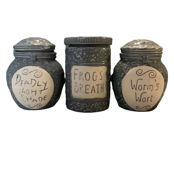 Set of 3 Disney Nightmare Before Christmas Apothecary Jars - Picture 1 of 6